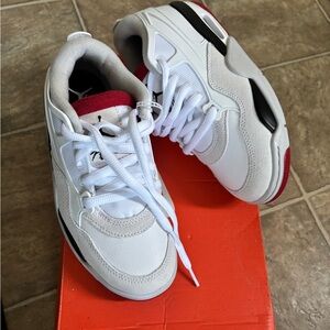 Jordan White and Red Sneakers